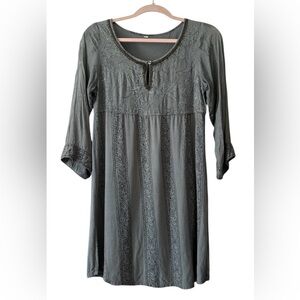 Grey metallic thread dress or tunic